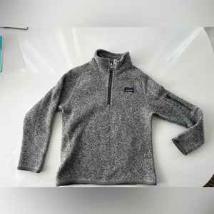 Patagonia size small 7/8 boys or girls pull over 1/4 zip kids better sweater